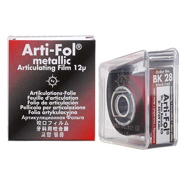 ARTI-FOL CINTA ARTICULAR 12 MICRAS ROJO/NEGRO CON DISPENSADOR - ARTI-FOL FOIL