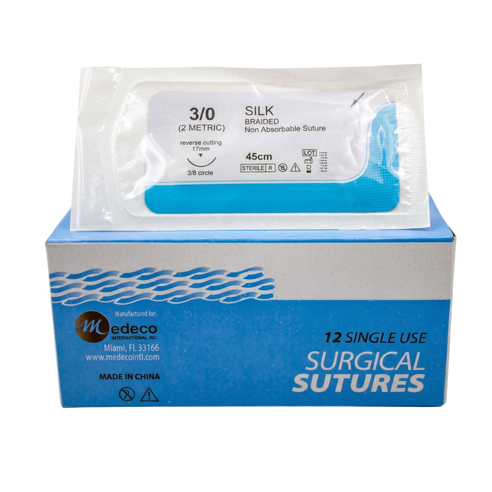SUTURA 3/0 - SEDA TRIANGULAR CAJA 12U OME