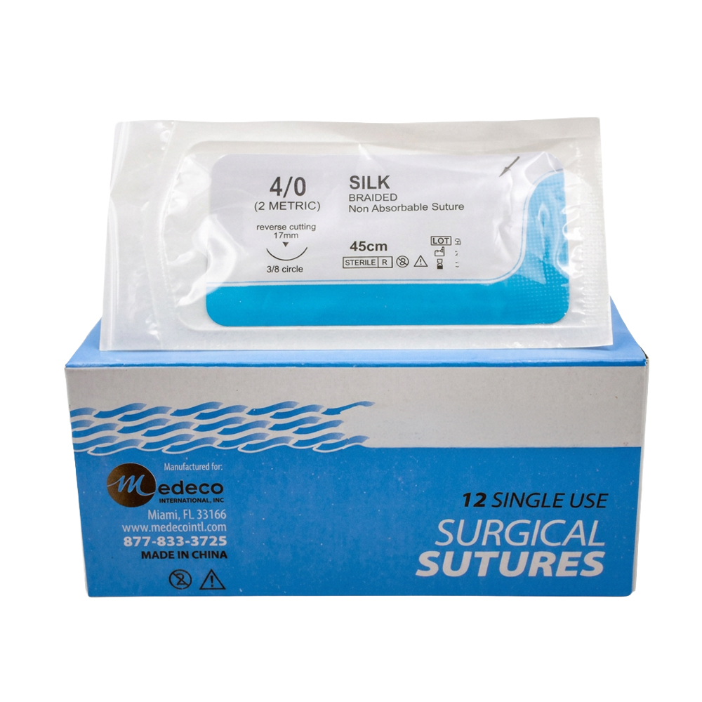 SUTURA 4/0 - SEDA TRIANGULAR CAJA 12U OME