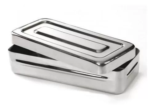 CAJA ESTERILIZACION ACERO INOX - 20 X 10 X4 - LEOINOX