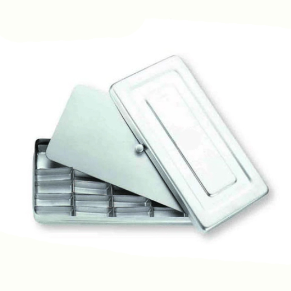 CAJA ESTERILIZACION ACERO INOX - ENDODONCIA HORIZONTAL - LEOINOX