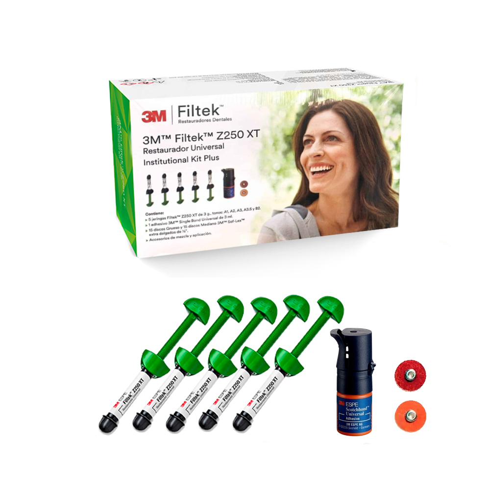 COMPOSITE - KIT FILTEK Z250XT - KIT INSTITUCIONAL X5 JER Z250 XT+ SINGLE BOND UNIVERSAL 3ML + SOFLEX + ACC.