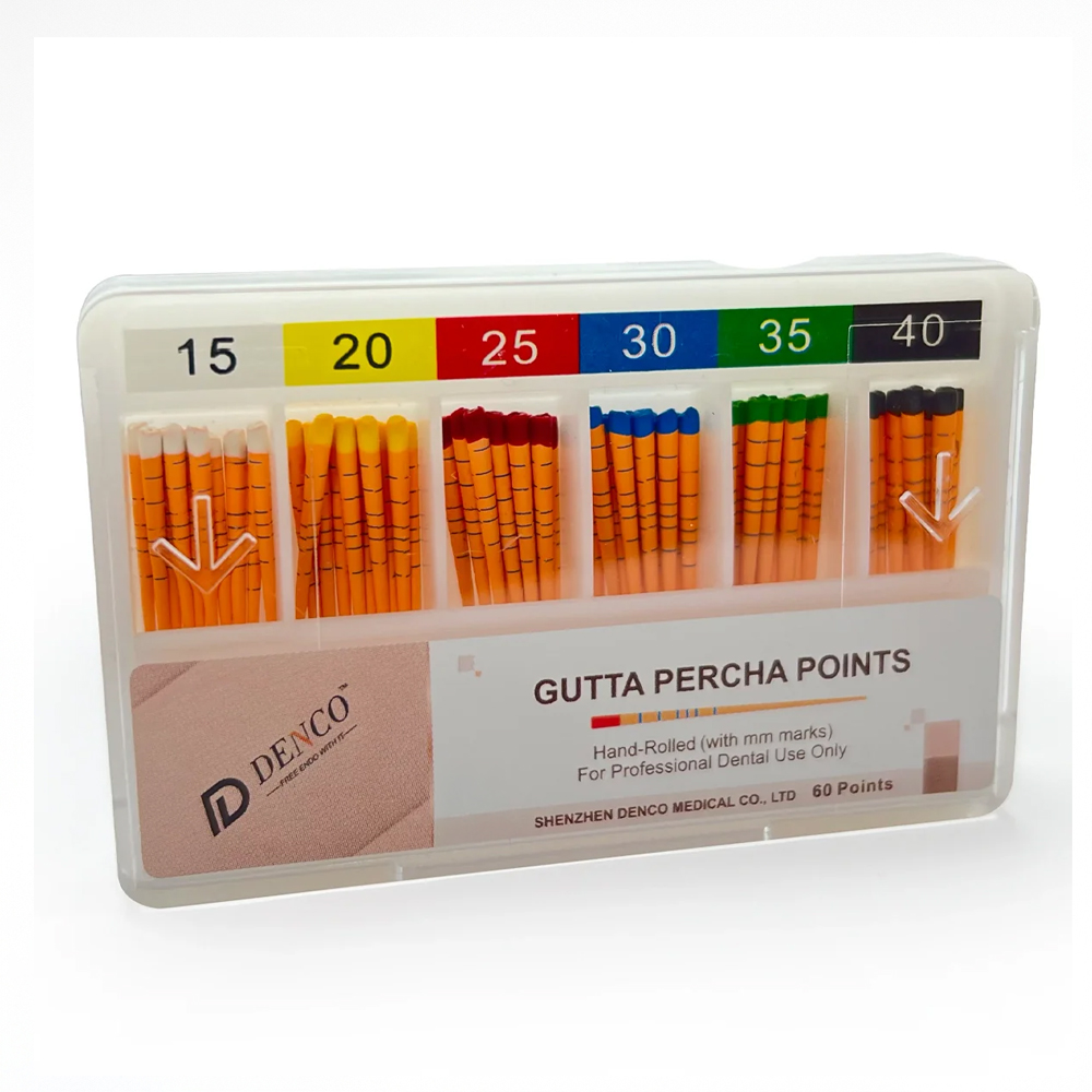 CONOS DE GUTAPERCHA TAPER 0.02 - DENCO (120 unid)