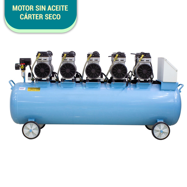 COMPRESOR - 5.5 HP JYK180T- 180 LITROS - SIN ACEITE DE CARTER SECO - MACHTIG