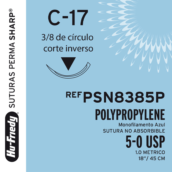 SUTURA PERMA SHARP POLYPROPILENO C-17,5-0, PSN8385P - HU-FRIEDY
