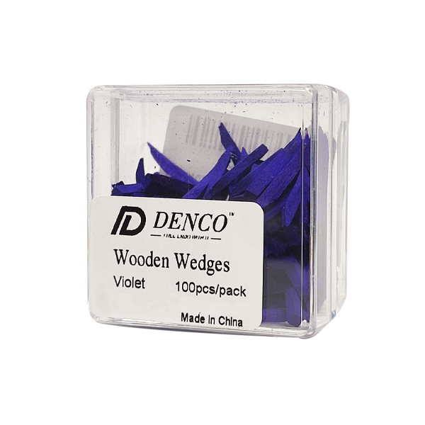 CUÑAS - DE MADERA ANATOMICAS 100U MORADAS DNCO