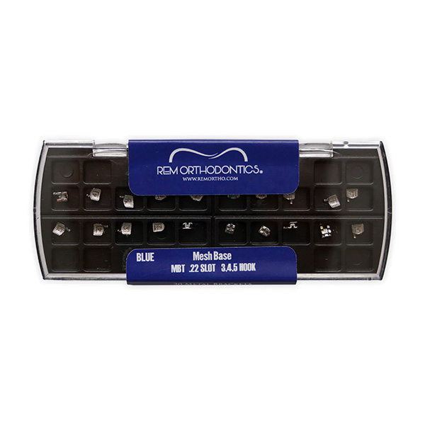 JUEGO BRACKETS METALICOS MBT SLOT .022X.025 C/TORQUE Y MALLA MICRORENADA - GC ORTHODONTICS