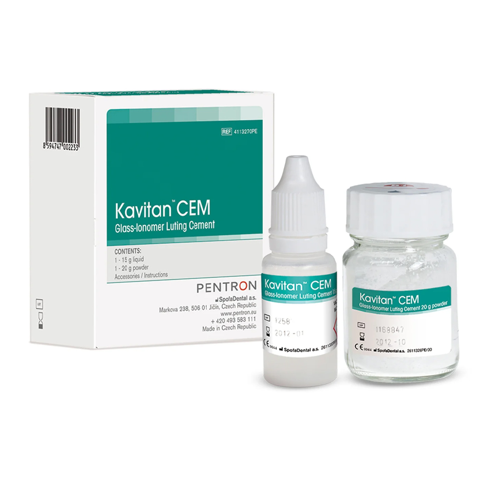 IONOMERO DE CEMENTACION - AUTOCURADO - KAVITAN CEM 20g Polvo/15g Líquido - KERR