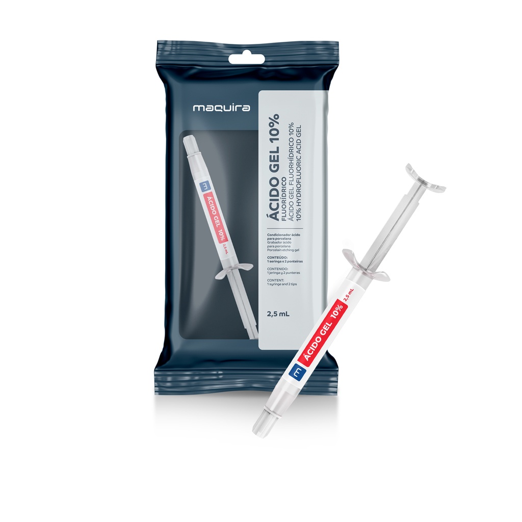 ACIDO FLUORHÍDRICO PORCELANA - 10% 1 Jer 2.5 gr + 2 ptas - MAQUIRA 