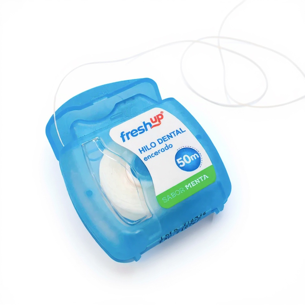 HILO DENTAL CON CERA - 50 METROS UNIDAD - FRESH UP  