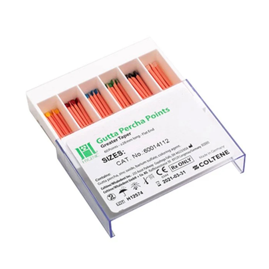 CONOS DE GUTAPERCHA - GT C/60 UNIDS  - COLTENE