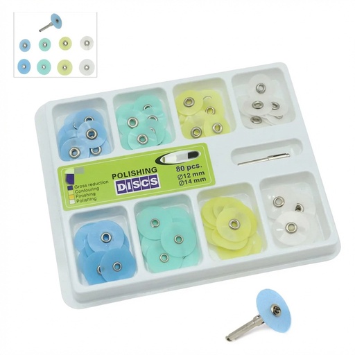 PULIDO COMPOSITE - DISCOS TIPO SOFLEX 80UNID + 1 MANDRIL / 1075