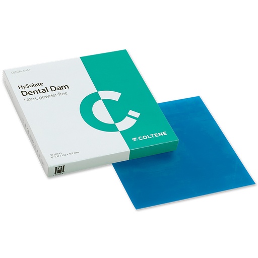 GOMA DIQUE - LATEX AZUL 6x6 - CAJA 36 LAMINAS - HYGENIC