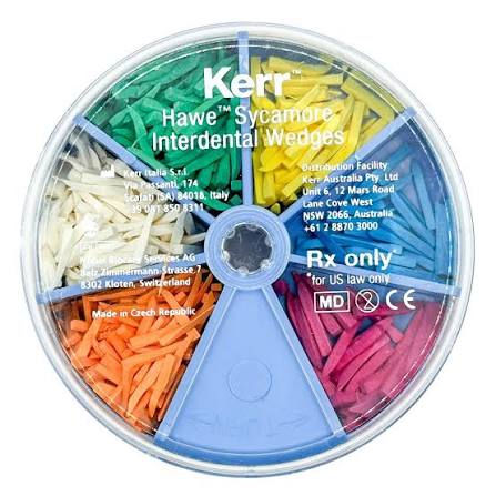 CUÑAS DE MADERA SURTIDAS CON ORGANIZADOR X 500U - KERR