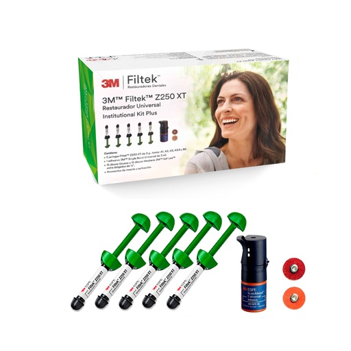 COMPOSITE - KIT FILTEK Z250XT - KIT INSTITUCIONAL X5 JER Z250 XT+ SINGLE BOND UNIVERSAL 3ML + SOFLEX + ACC.