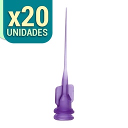 [ULTRA341] PUNTA CAPILLARY 0.014" X20 UNID MORADO - MICRO EYECTORES - ULTRADENT