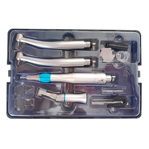 KIT MICROMOTOR - DOBLE TURBINA LED M4 - CA/LLAVE - PM - MM M4 - AZUL - OME