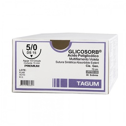 [CIRSIN025] SUTURA 5/0 - VICRYL ACIDO POLIGLICOLICO - AGUJA 1/2 CIRCULO CORTANTE DS15 - 70CM X 36 SOBRES - TAGUM