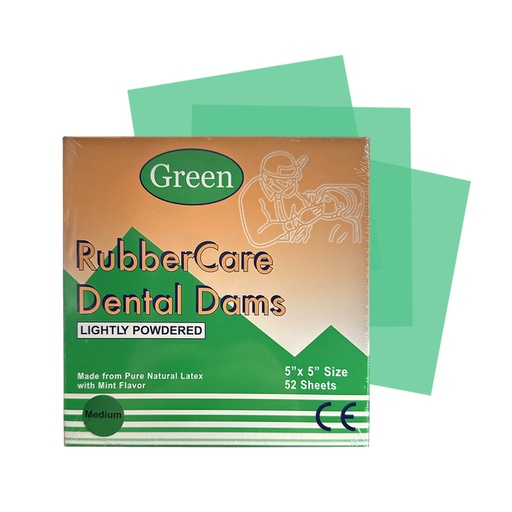 GOMA DIQUE - LATEX VERDE 6x6 - CAJA 36 LAMINAS - RUBBER 