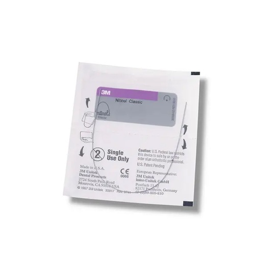 ARCO NITINOL CLÁSICO ORTHOFORM III OVOIDE 0.14 INFERIOR - 10 UNIDADES - SOLVENTUM